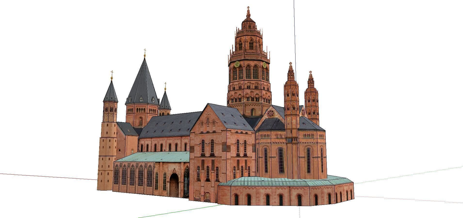 Architecture-Religion-God-Culture-Temple-044 church with spir... 3D model_1