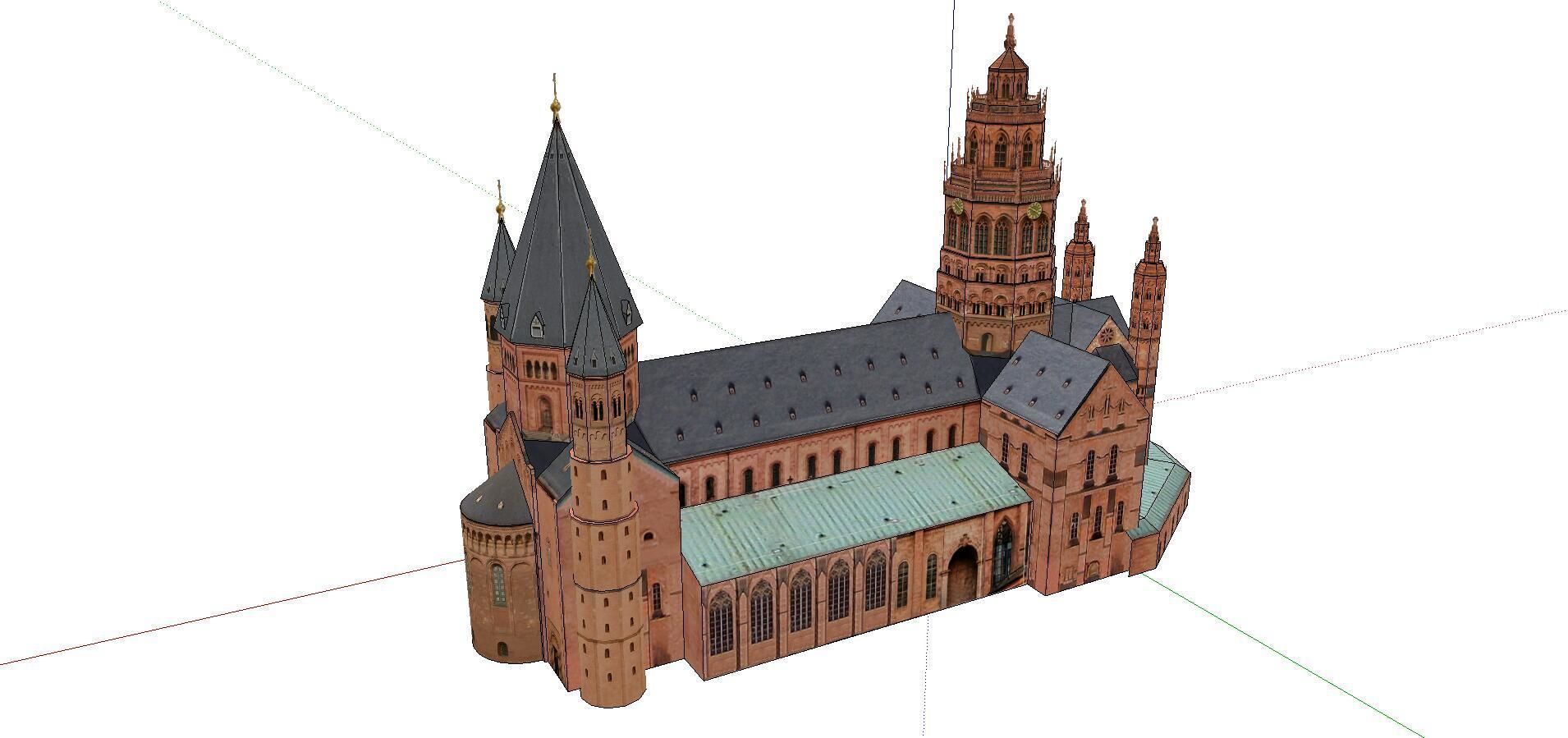 Architecture-Religion-God-Culture-Temple-044 church with spir... 3D model_4