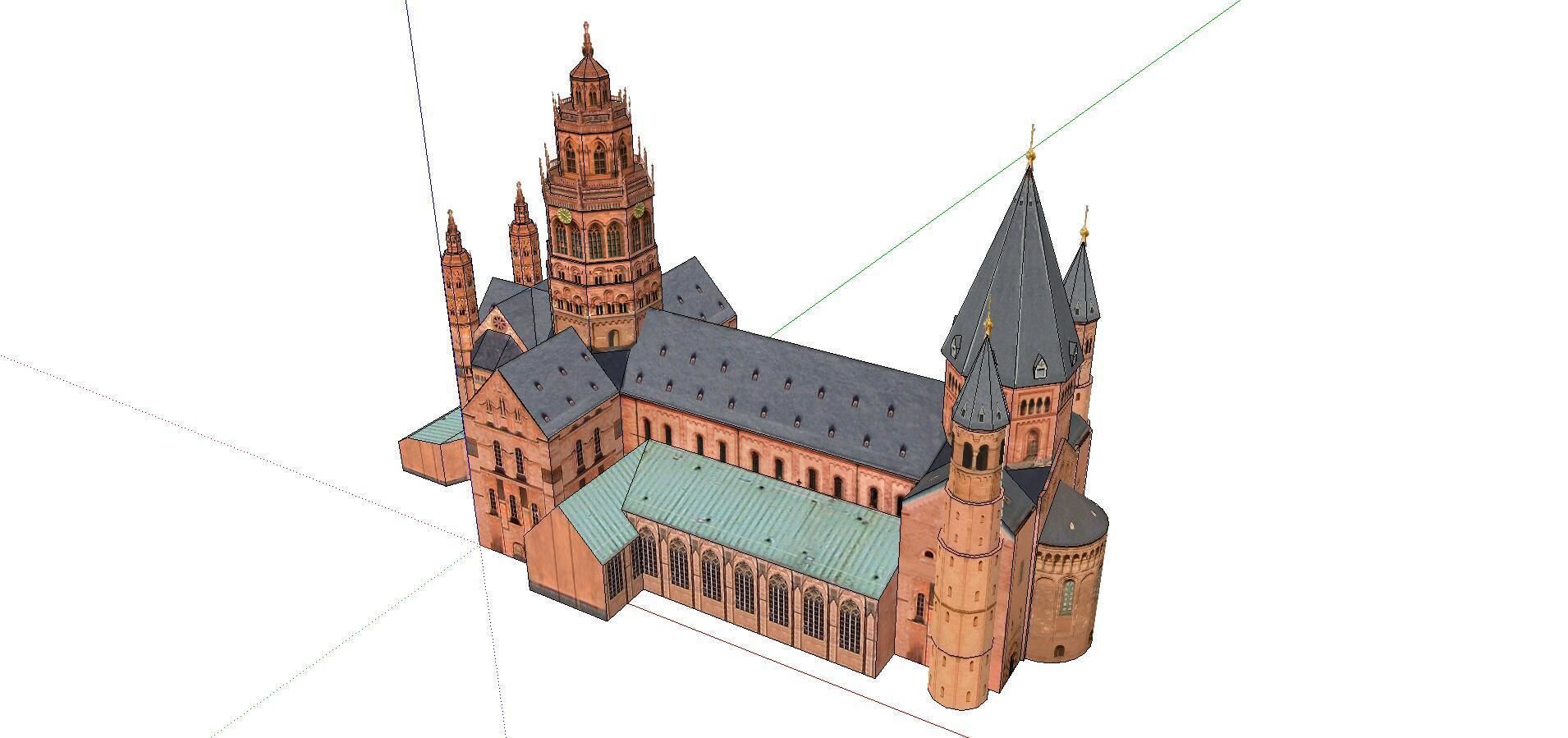 Architecture-Religion-God-Culture-Temple-044 church with spir... 3D model_3