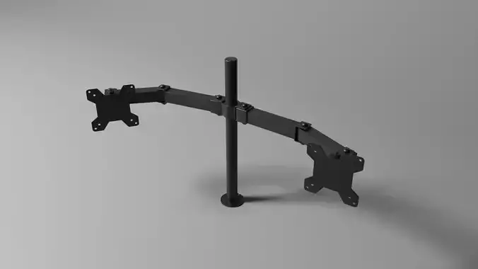Dual-screen computer support Free 3D model