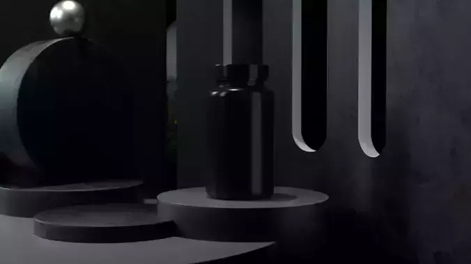 Protein Nutrition Plastic Jar Free low-poly 3D model