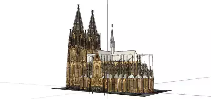 Architecture-Religion-God-Culture-Temple-054 cologne cathedral 3D model