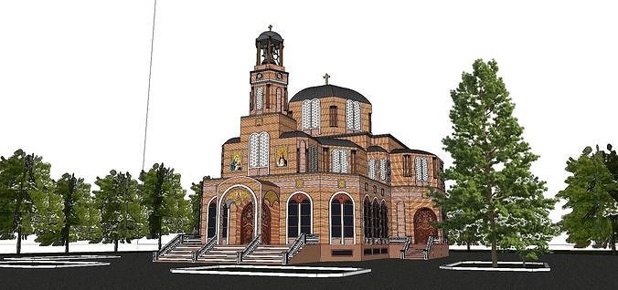Architecture-Religion-God-Culture-Temple-055 church 3D model