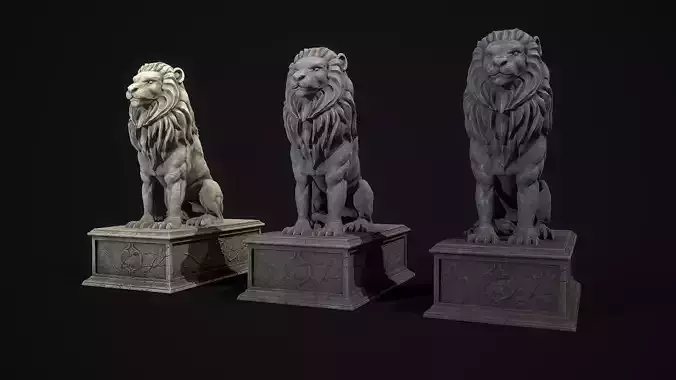 Lion Statue PBR