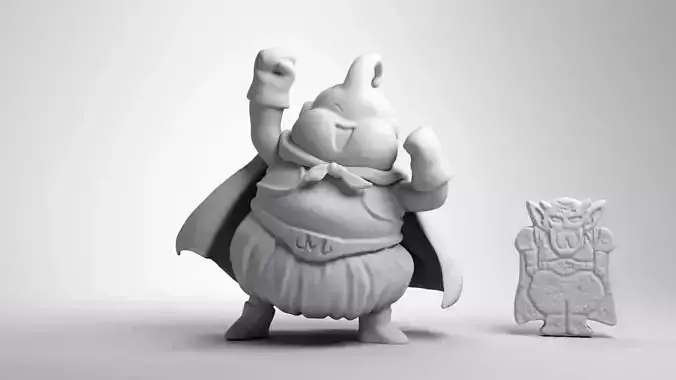 Innocent Majin Buu and Dabura Cookie 3D Printed Model  3D print model