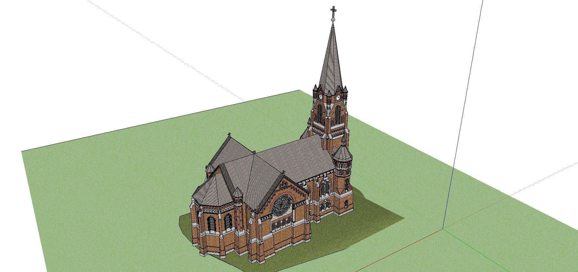 Architecture-Religion-God-Culture-Temple-061 church with steeple 3D model_3