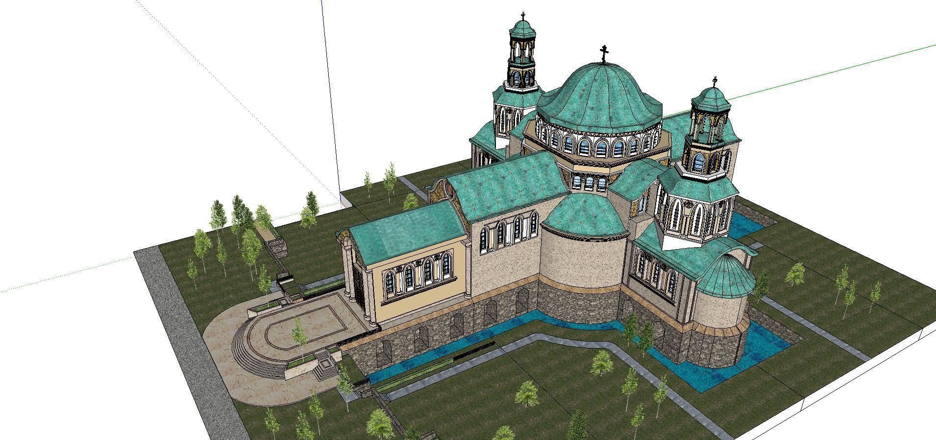 Architecture-Religion-God-Culture-Temple-062 church with dome... 3D model_4