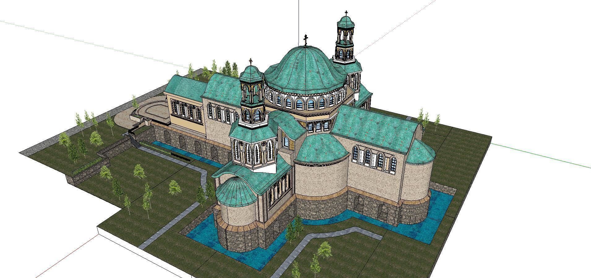 Architecture-Religion-God-Culture-Temple-062 church with dome... 3D model_3