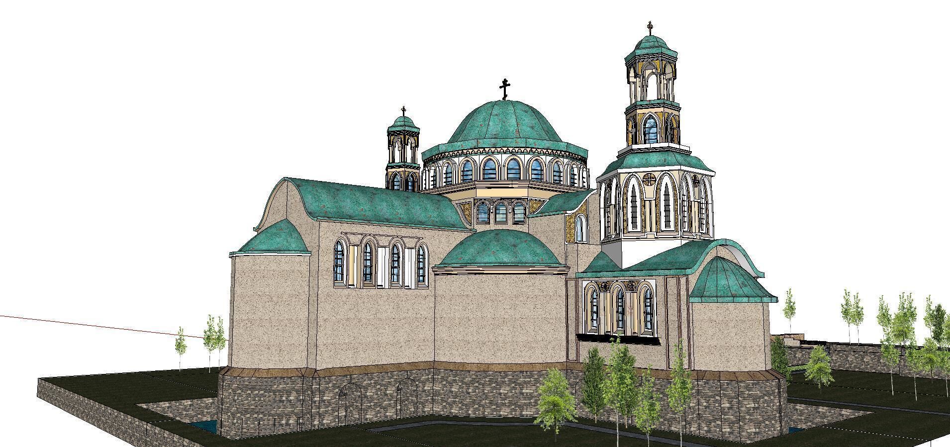 Architecture-Religion-God-Culture-Temple-062 church with dome... 3D model_2