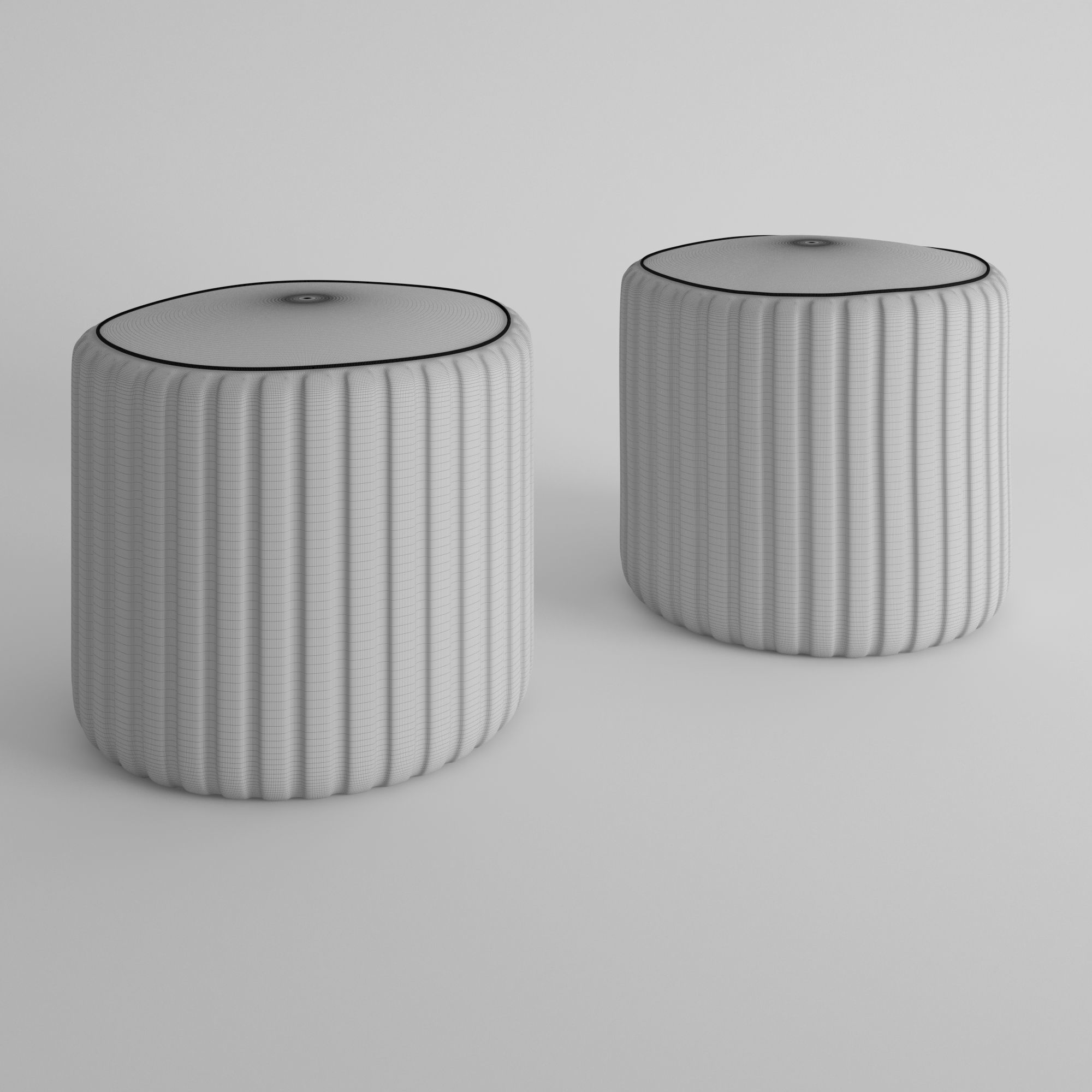 Coomba Cylinder Pouf 3D model_4