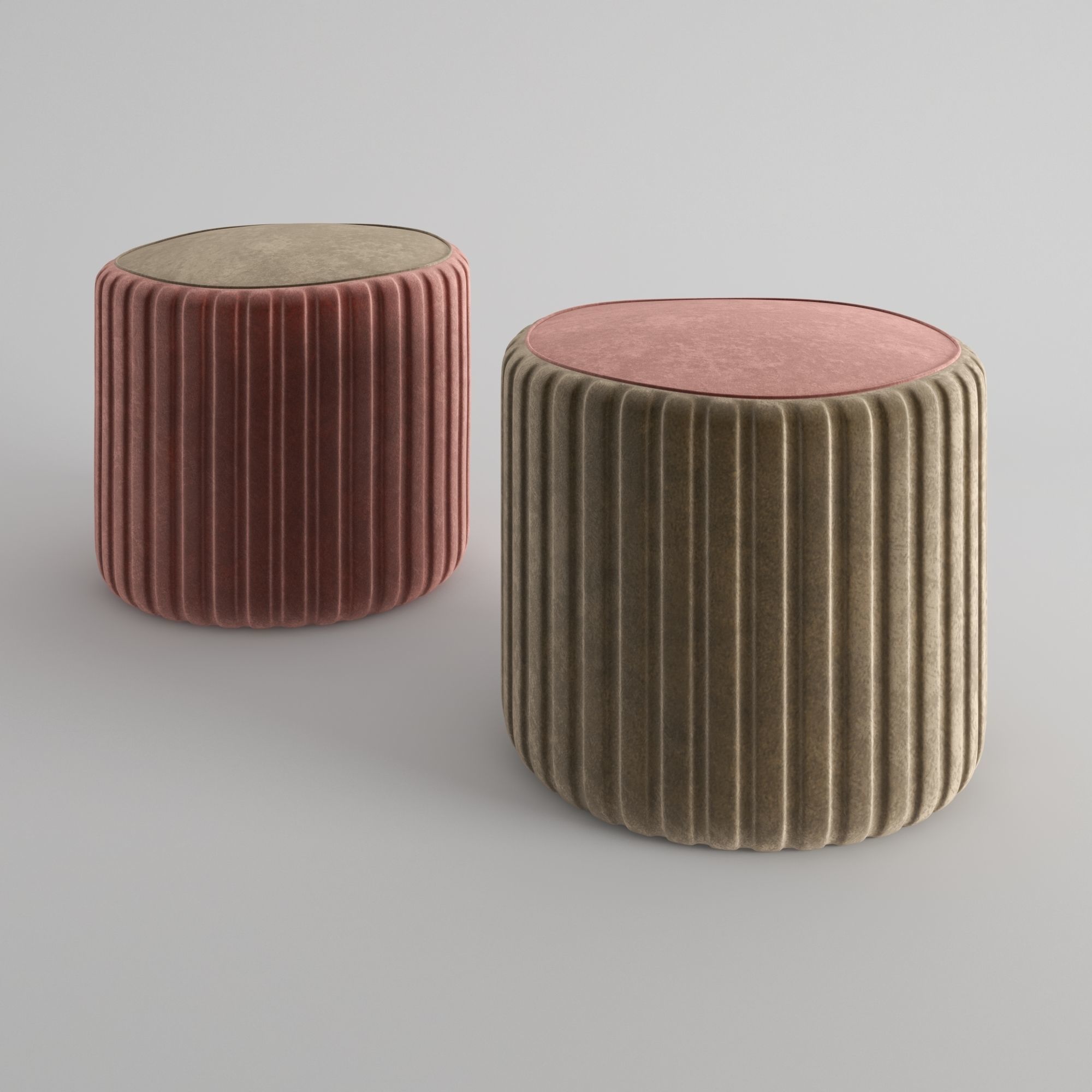 Coomba Cylinder Pouf 3D model_1