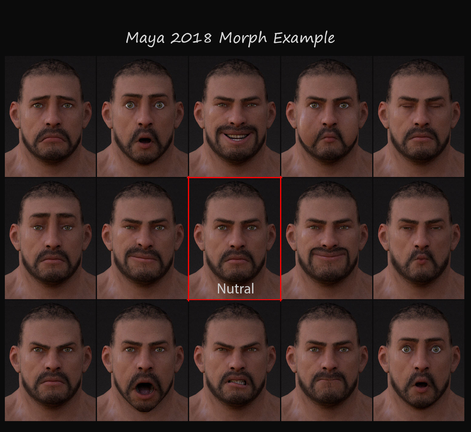 Male Base Heavy Rig Low-poly 3D model_14