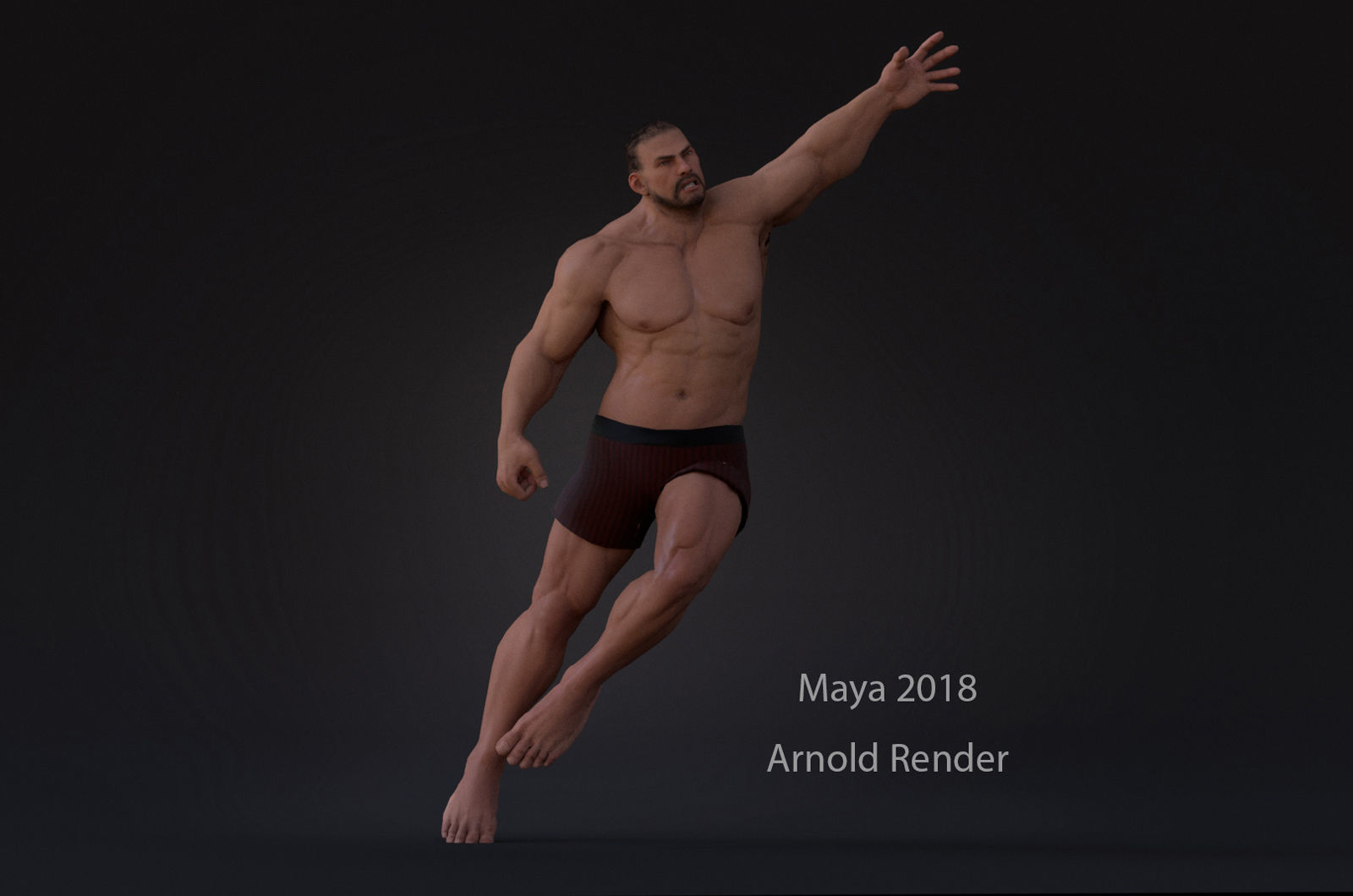 Male Base Heavy Rig Low-poly 3D model_10
