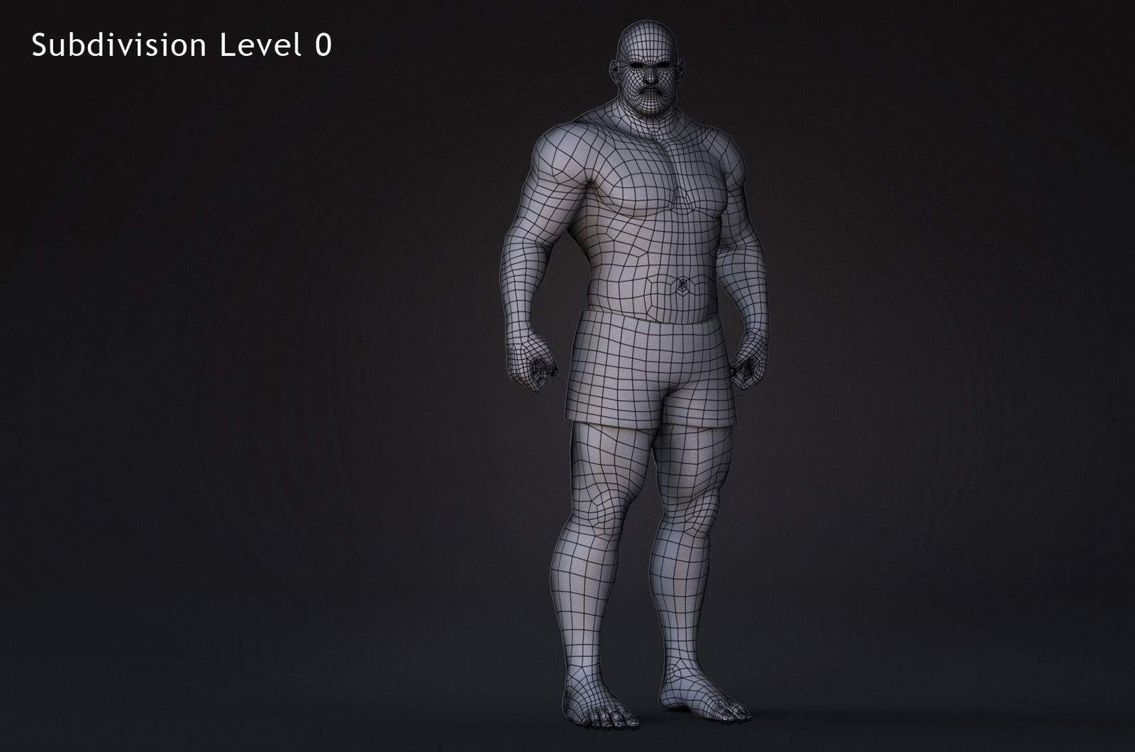 Male Base Heavy Rig Low-poly 3D model_18