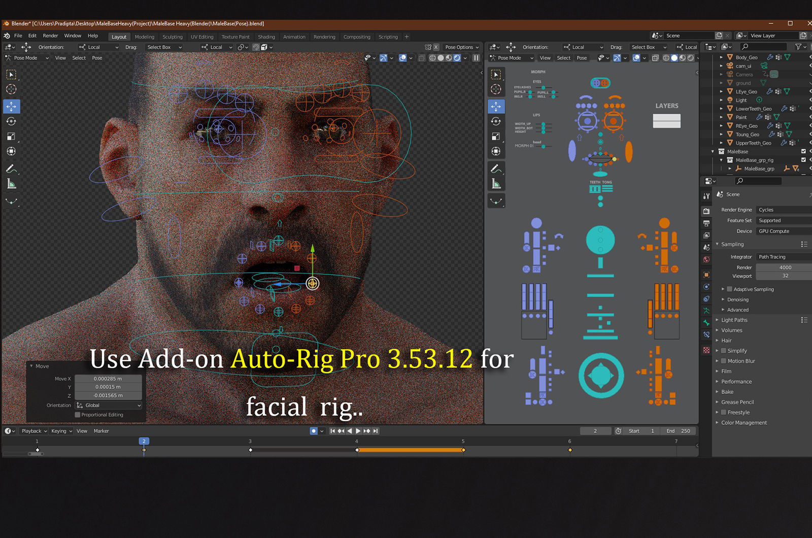 Male Base Heavy Rig Low-poly 3D model_31