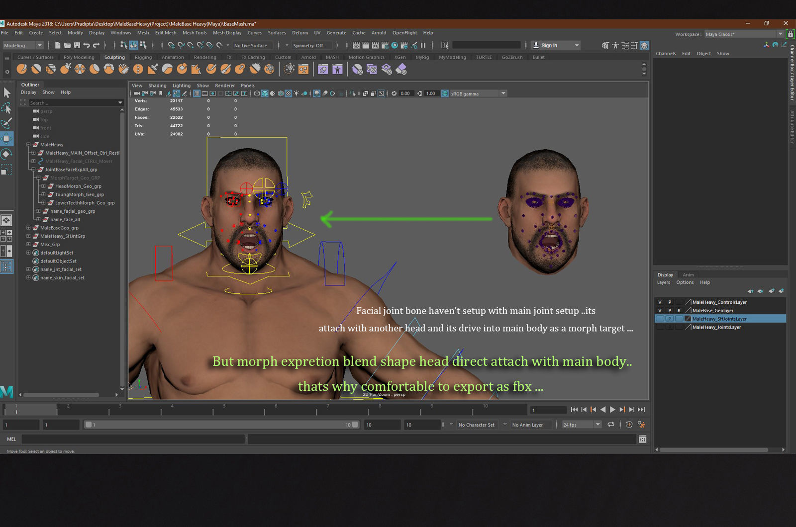 Male Base Heavy Rig Low-poly 3D model_28