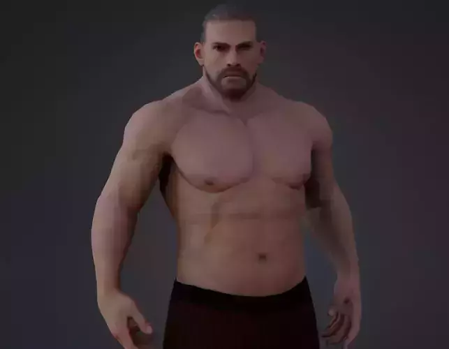 Male Base Heavy Rig Low-poly 3D model Male Base Heavy Rig Low-poly 3D model