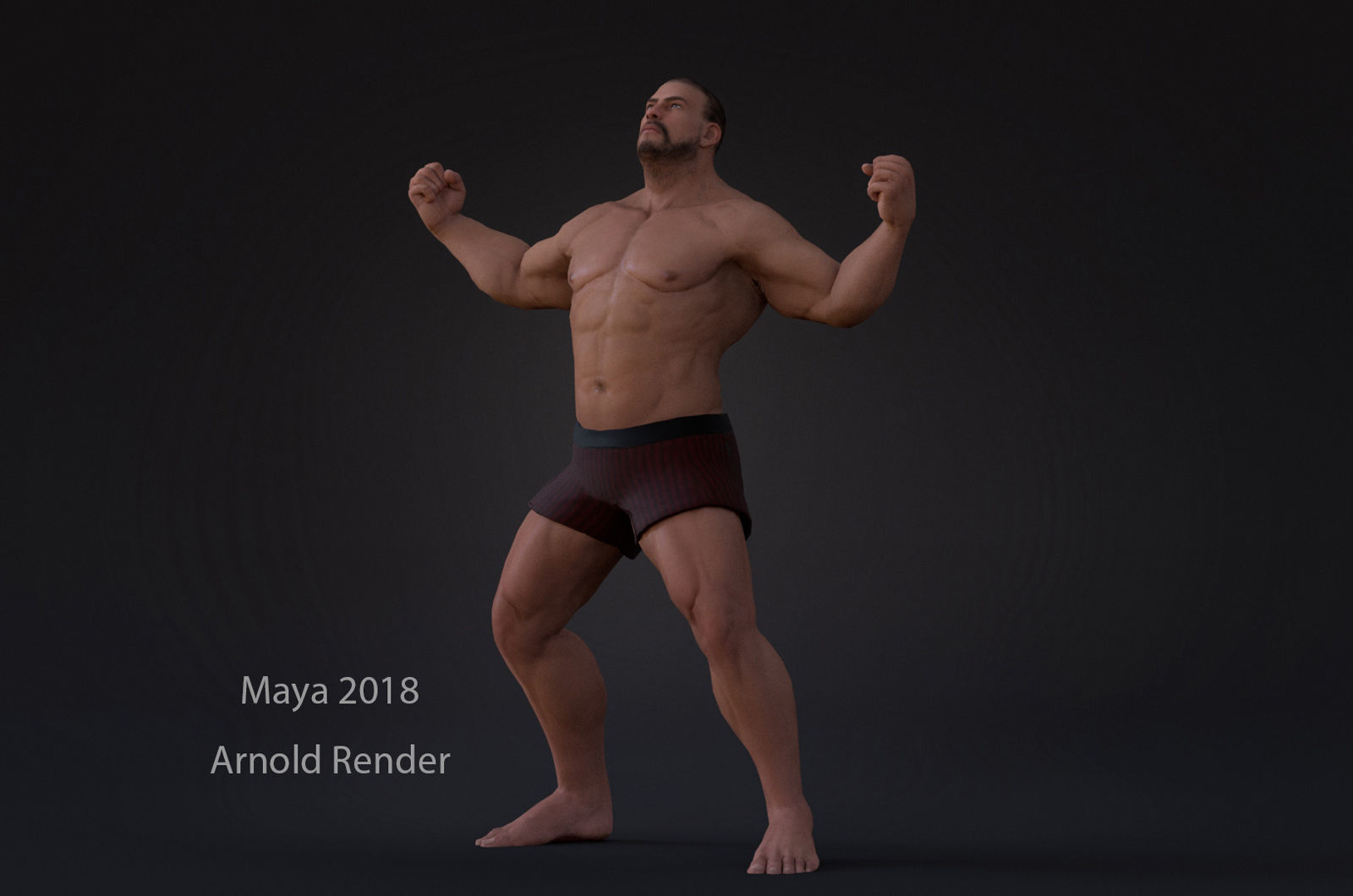 Male Base Heavy Rig Low-poly 3D model_9