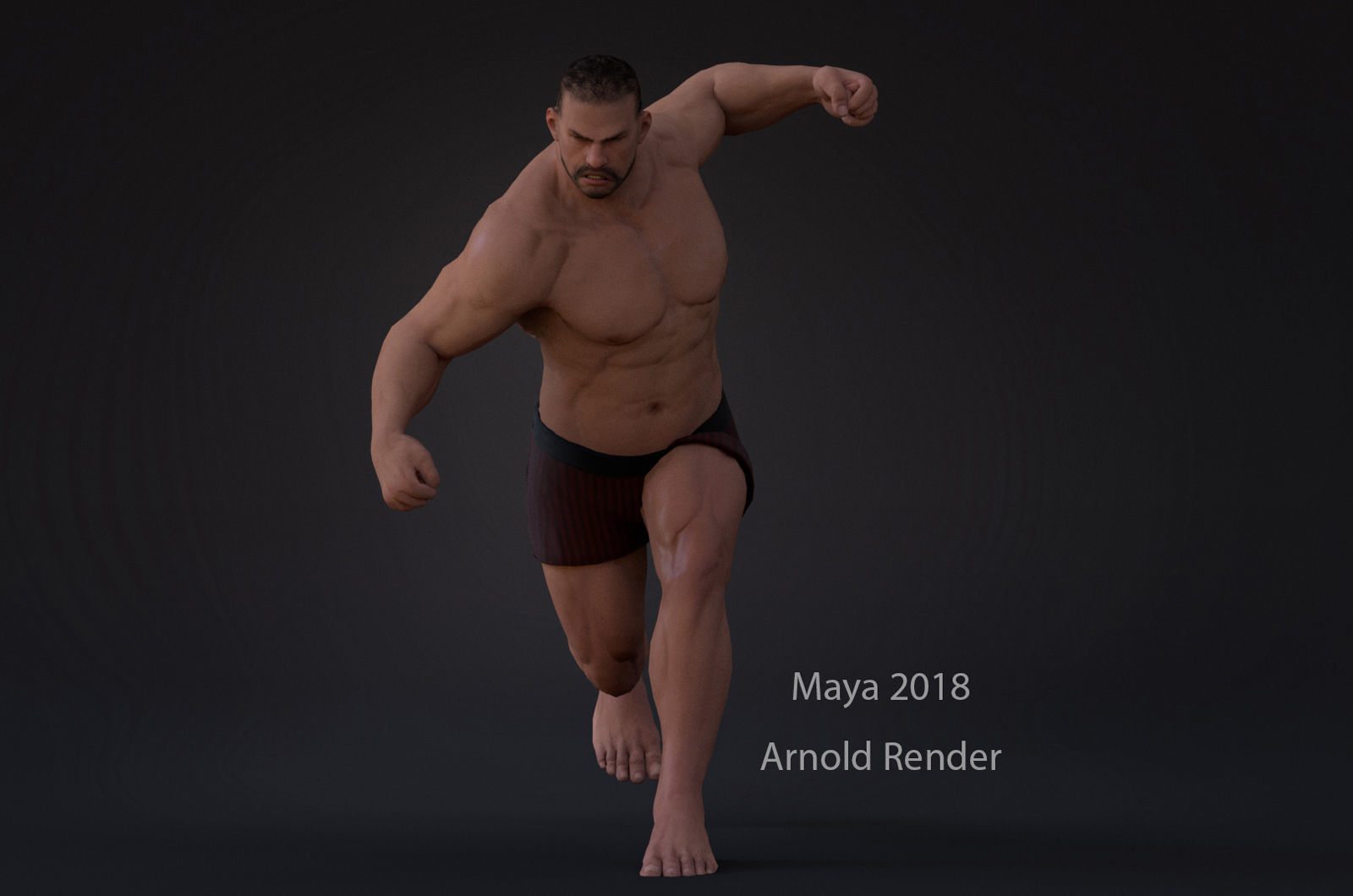 Male Base Heavy Rig Low-poly 3D model_11