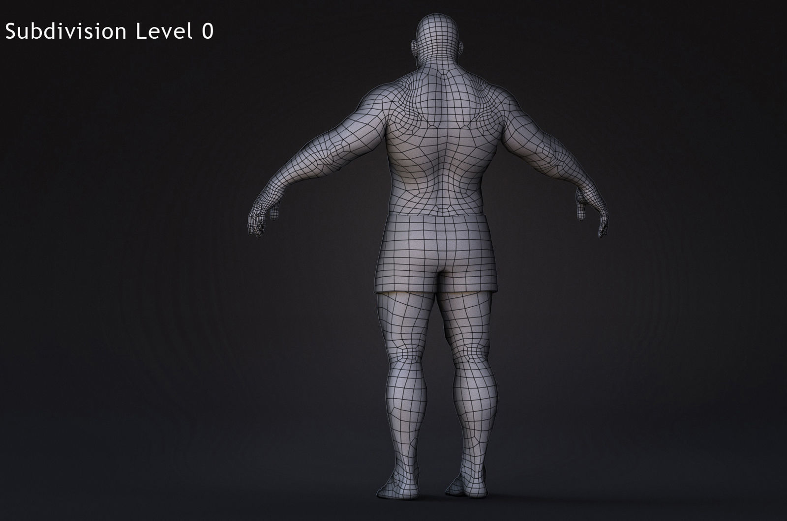 Male Base Heavy Rig Low-poly 3D model_19