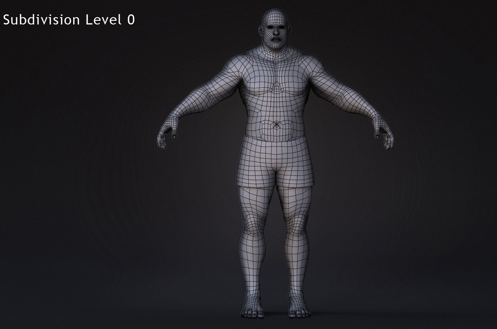 Male Base Heavy Rig Low-poly 3D model_17