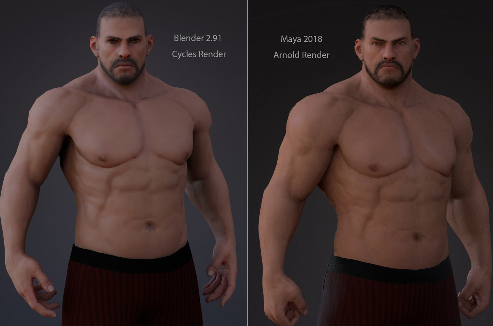 Male Base Heavy Rig Low-poly 3D model_13