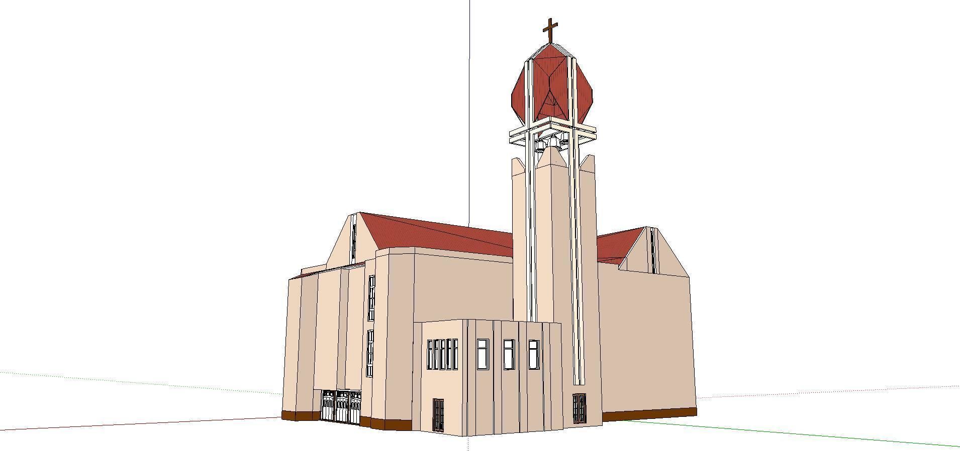 Architecture-Religion-God-Culture-Temple-070 church with roof 3D model_2