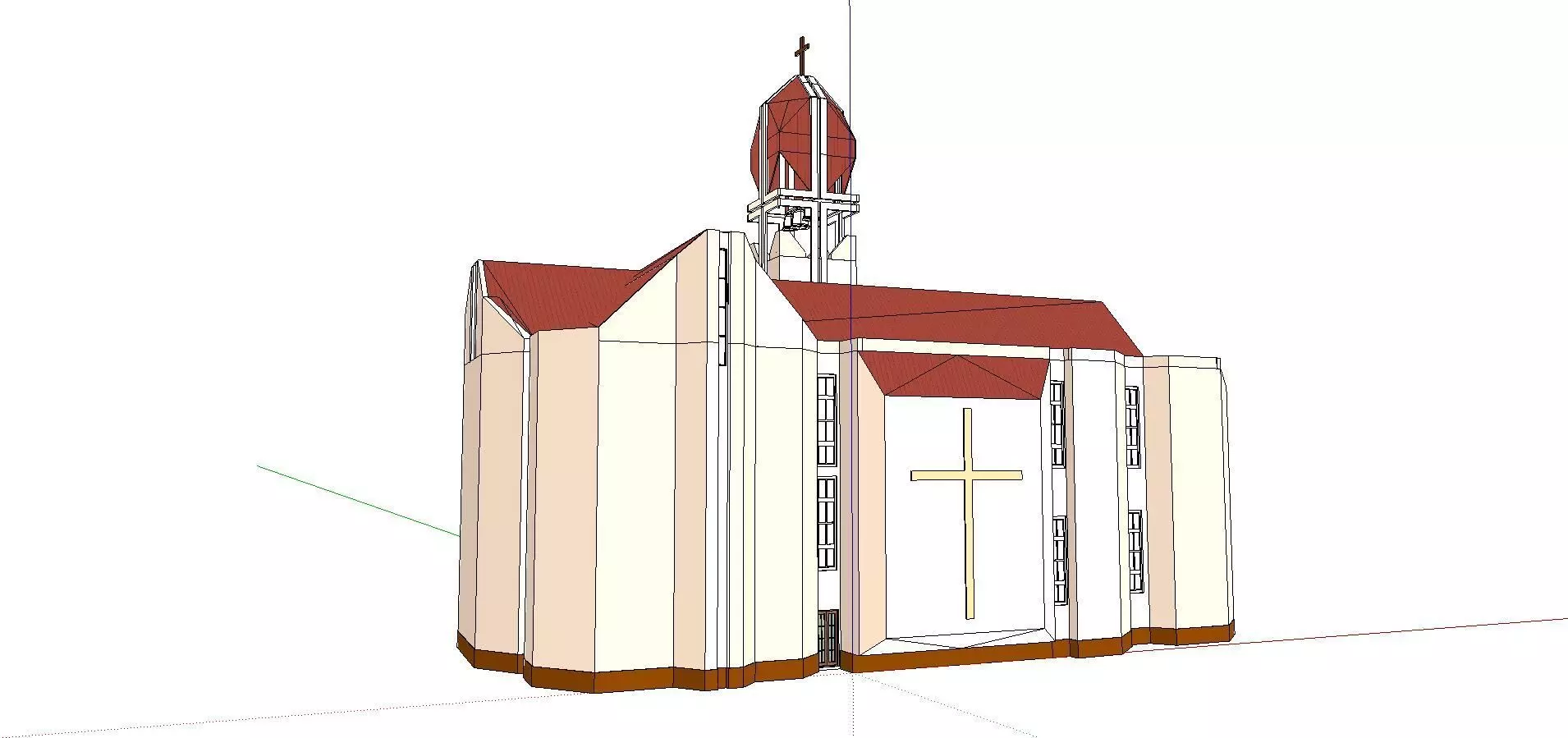 Architecture-Religion-God-Culture-Temple-070 church with roof 3D model_0