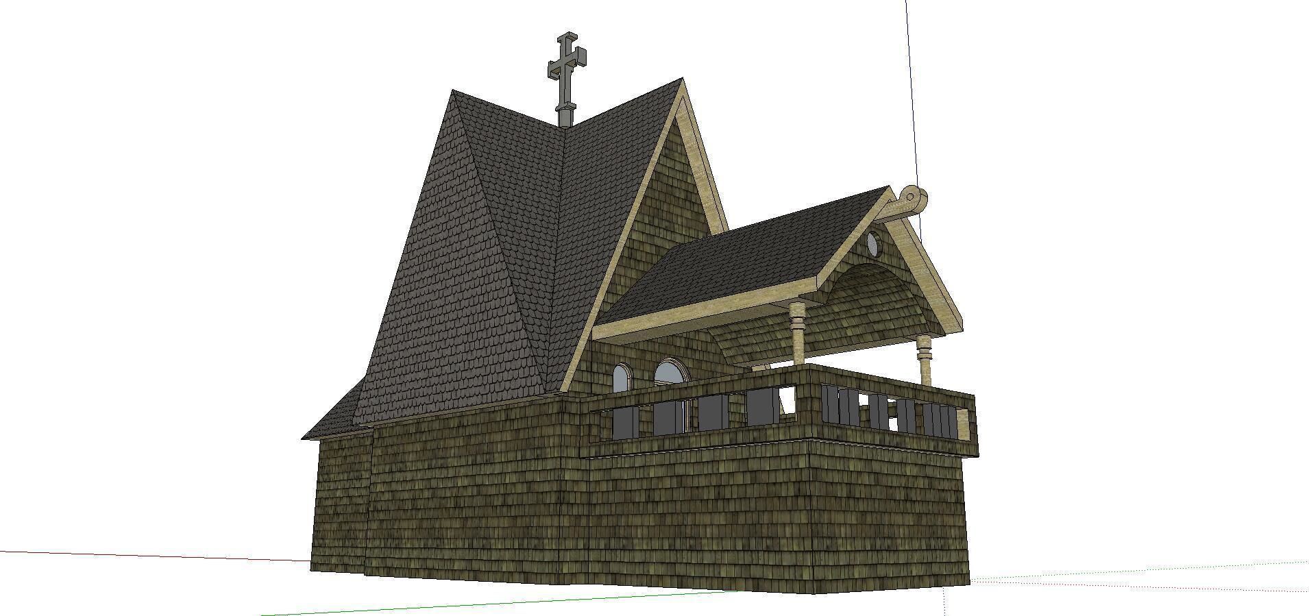 Architecture-Religion-God-Culture-Temple-075 gothic style house 3D model_3