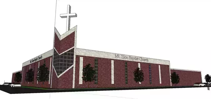 Architecture-Religion-God-Culture-Temple-078 church building in middle of parking lot