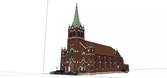 Architecture-Religion-God-Culture-Temple-082 brick church with steeple