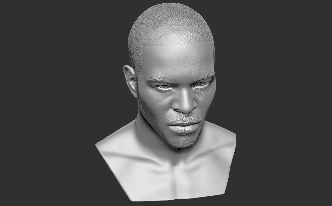 TI rapper bust 3D printing ready stl obj formats 3D print model_17