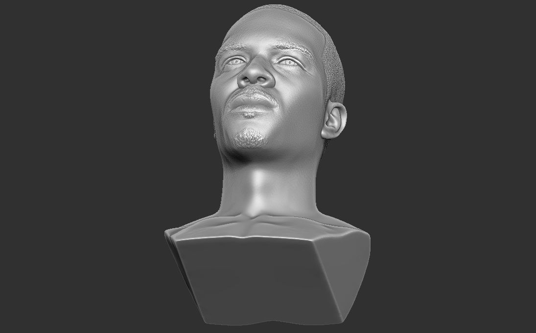 TI rapper bust 3D printing ready stl obj formats 3D print model_21