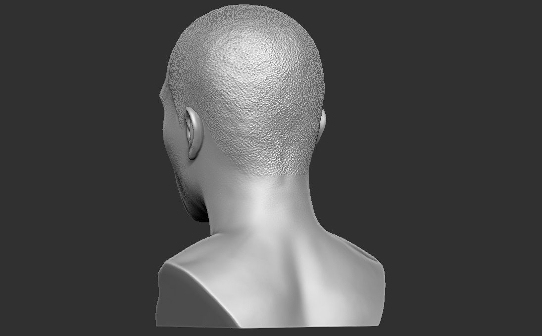 TI rapper bust 3D printing ready stl obj formats 3D print model_10