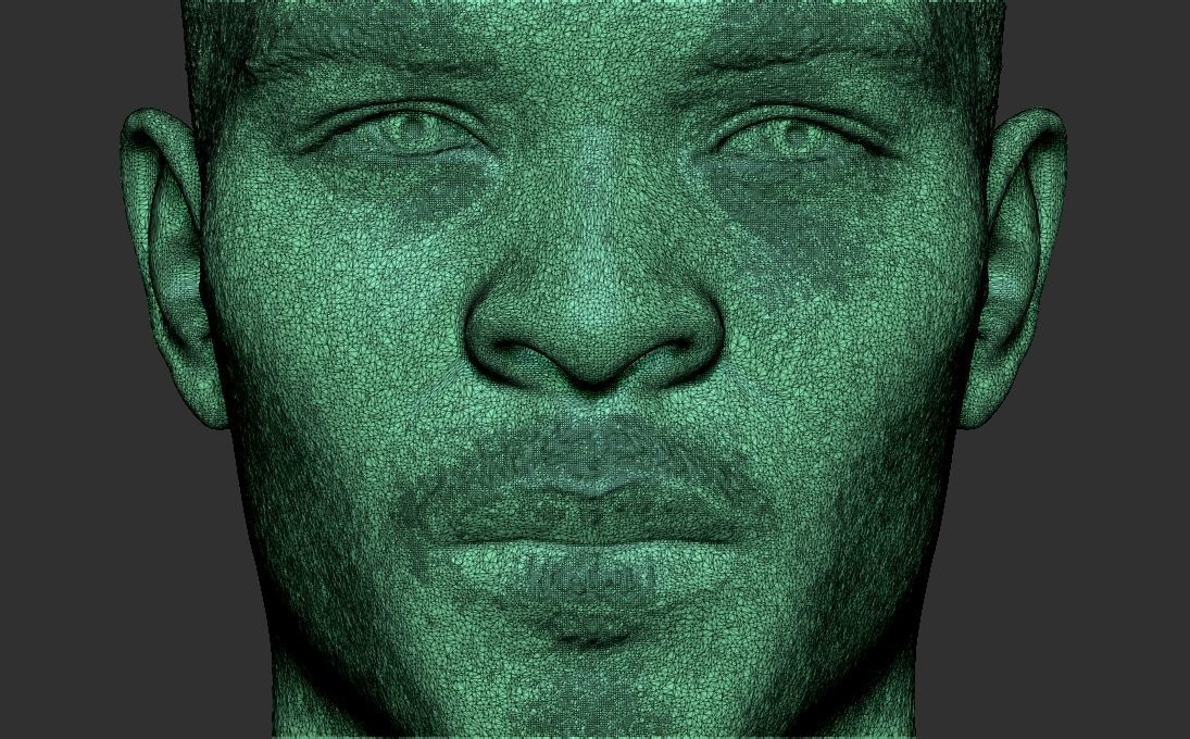 TI rapper bust 3D printing ready stl obj formats 3D print model_30