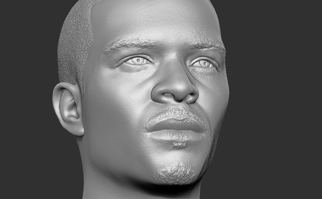 TI rapper bust 3D printing ready stl obj formats 3D print model_27