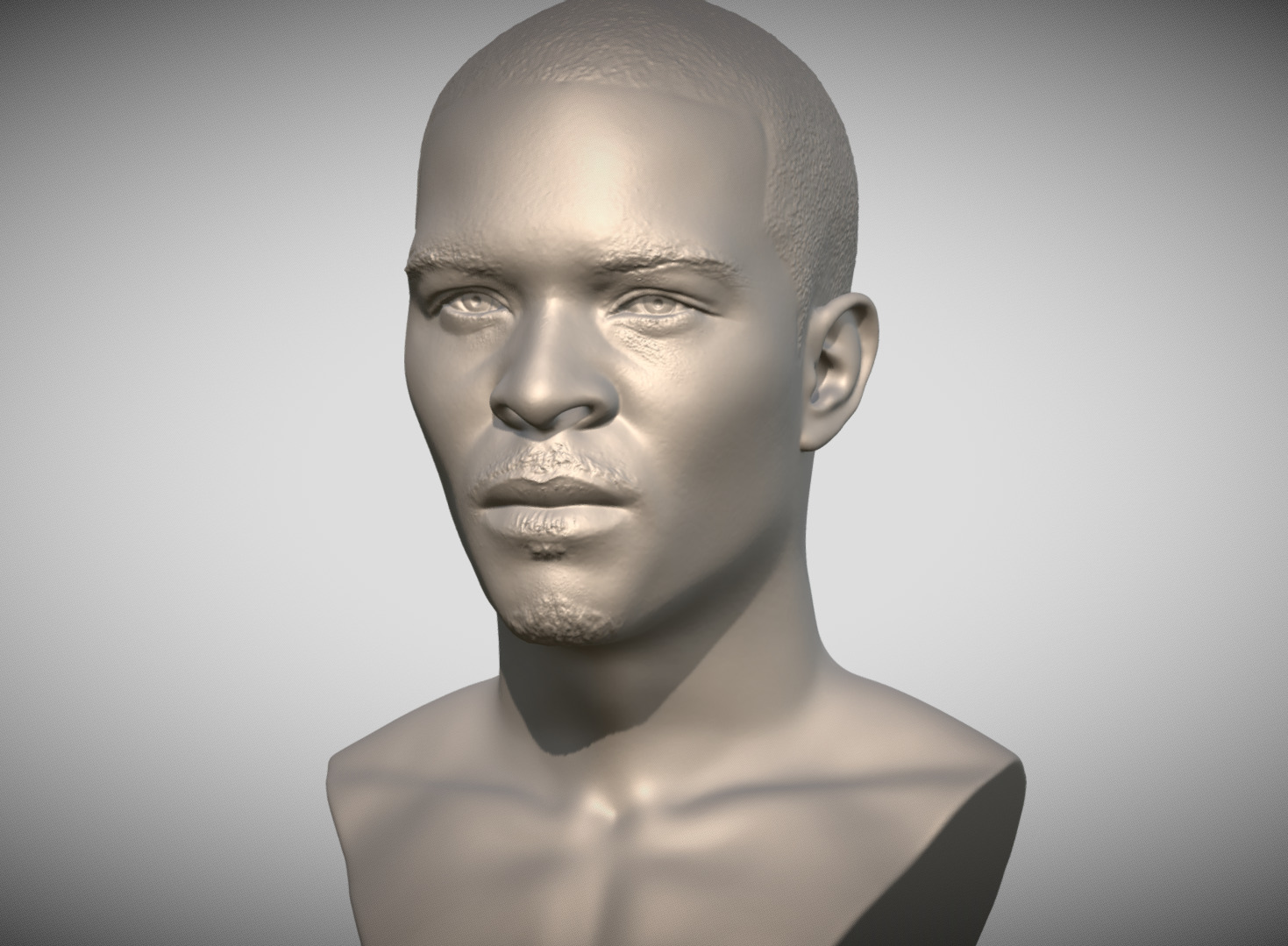 TI rapper bust 3D printing ready stl obj formats 3D print model_1