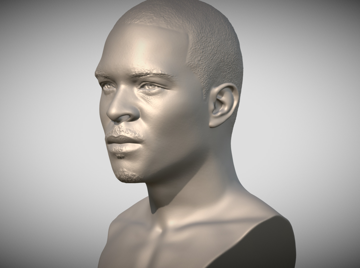 TI rapper bust 3D printing ready stl obj formats 3D print model_2