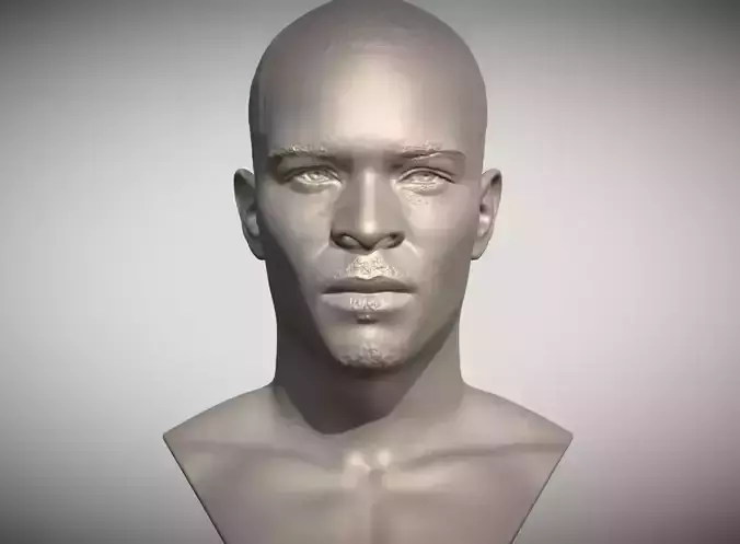 TI rapper bust 3D printing ready stl obj formats 3D print model