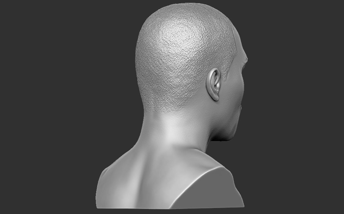 TI rapper bust 3D printing ready stl obj formats 3D print model_12