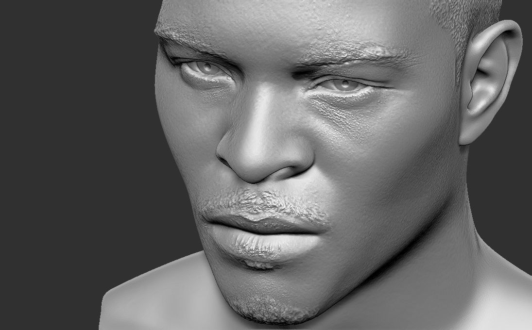 TI rapper bust 3D printing ready stl obj formats 3D print model_26