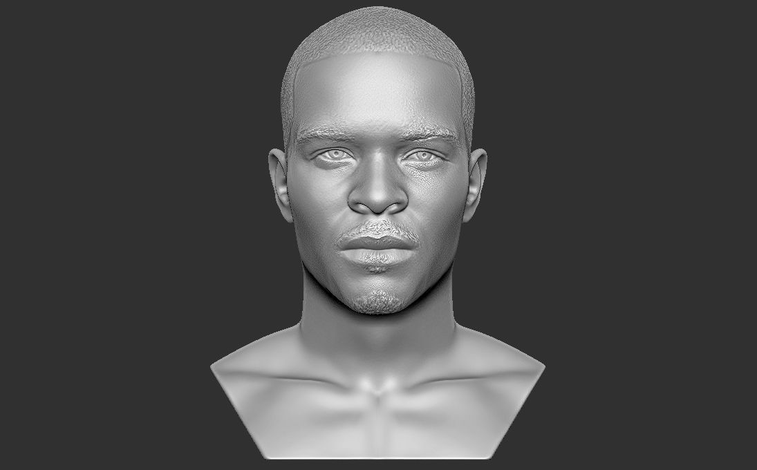 TI rapper bust 3D printing ready stl obj formats 3D print model_5