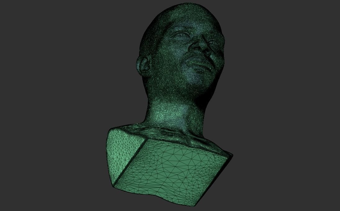 TI rapper bust 3D printing ready stl obj formats 3D print model_32