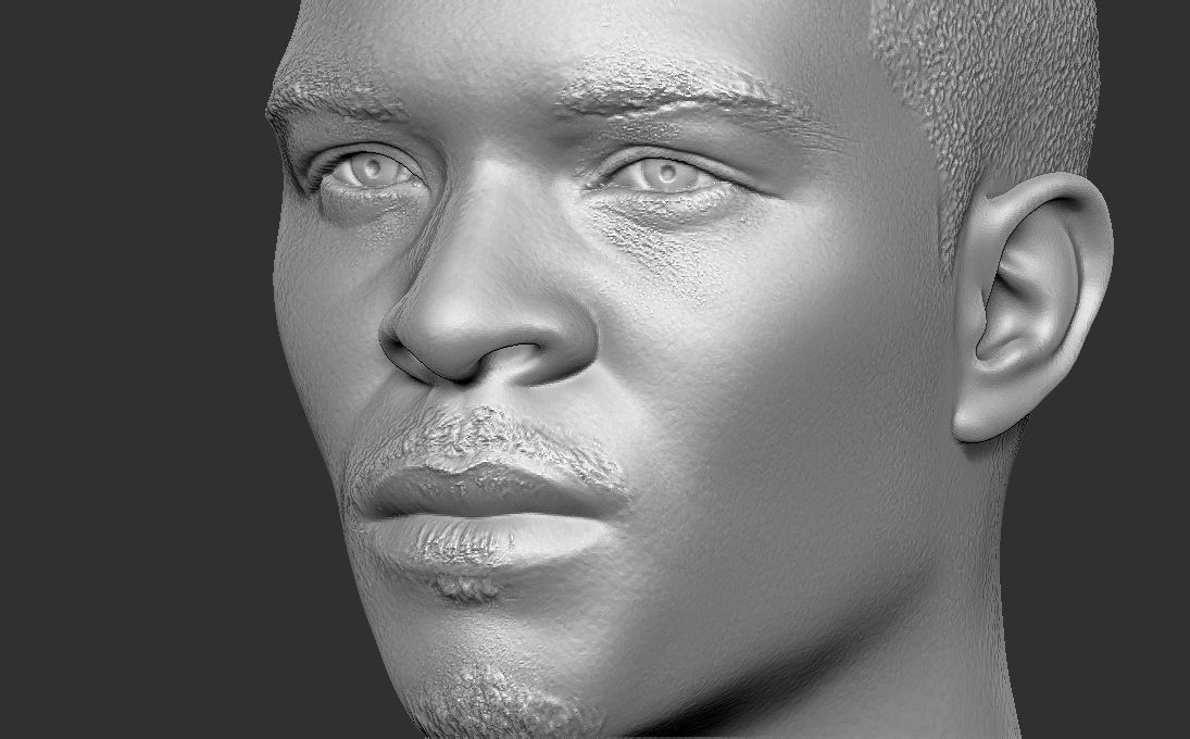 TI rapper bust 3D printing ready stl obj formats 3D print model_25