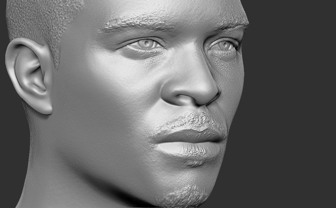 TI rapper bust 3D printing ready stl obj formats 3D print model_24