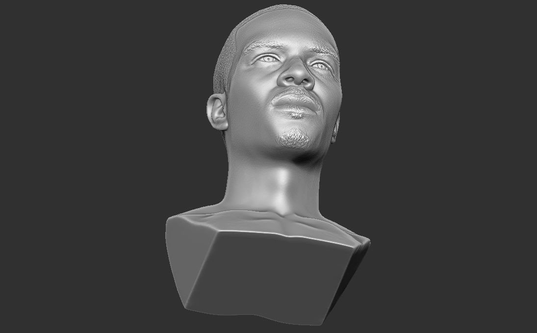 TI rapper bust 3D printing ready stl obj formats 3D print model_20