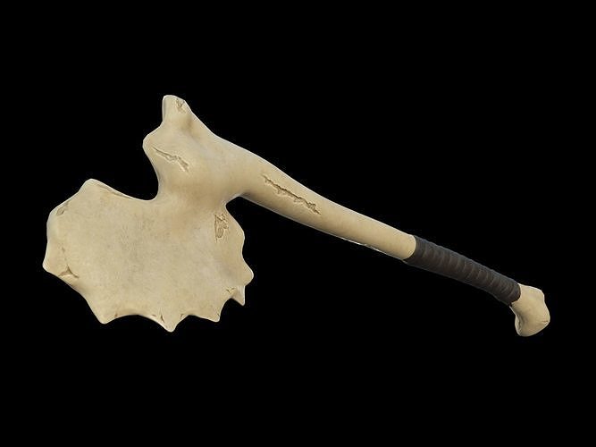 Realistic Bone Ax 3D Model 3D model