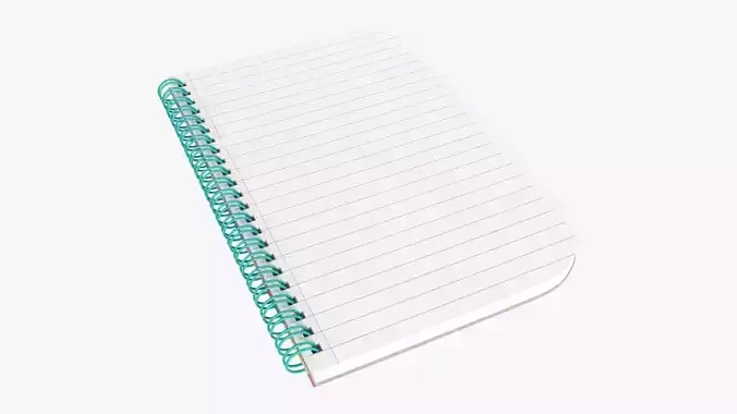 Notebook pad with spiral 05 flipped