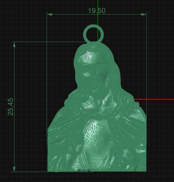 Jesus Pendant 3D print model_1