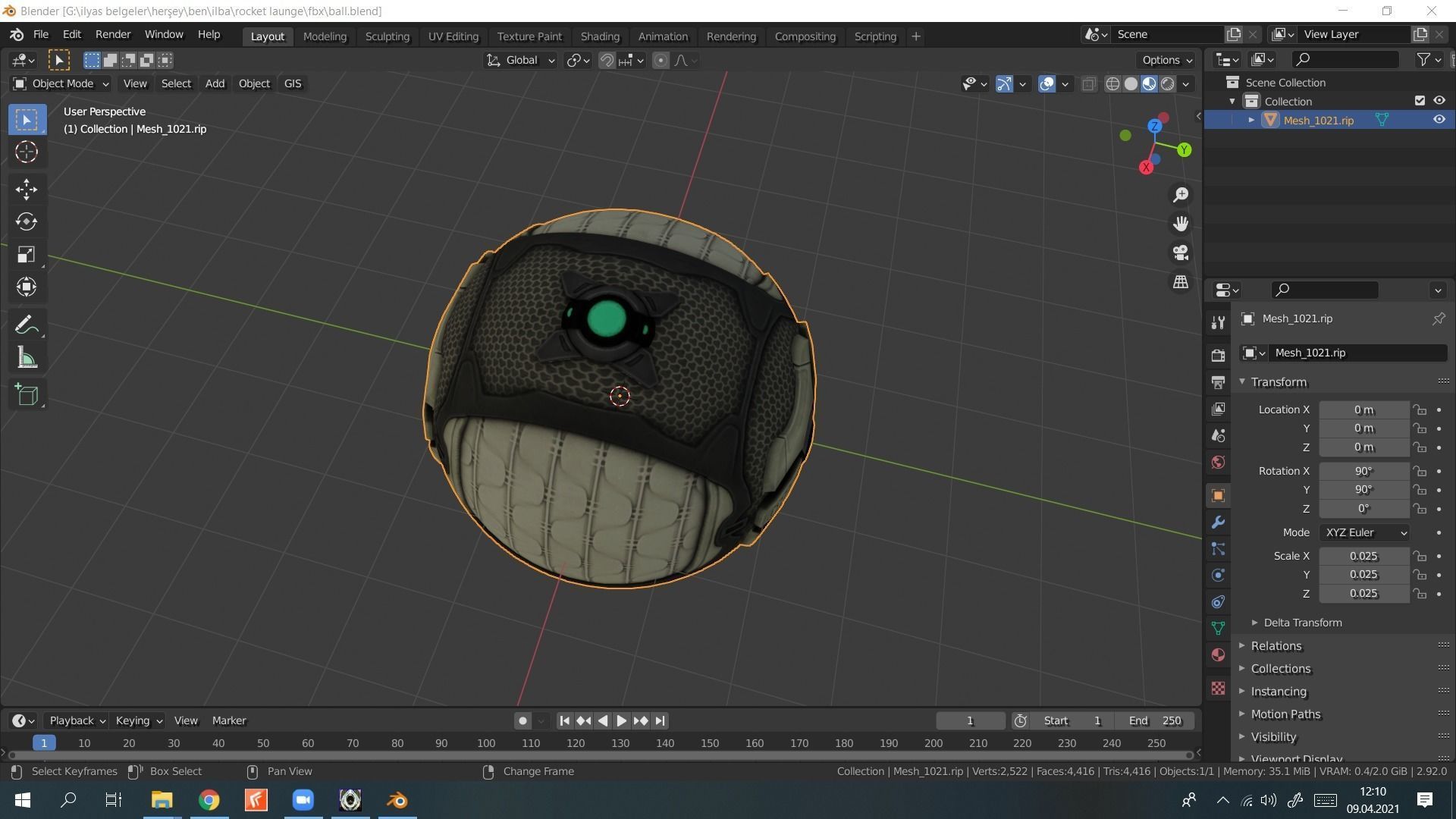 FREE 3D MODEL Rocket League Ball Free low-poly 3D model_2